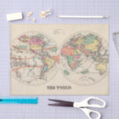 De wereldkaart Atlas met stromingen en handelswind Tissuepapier (Craft)