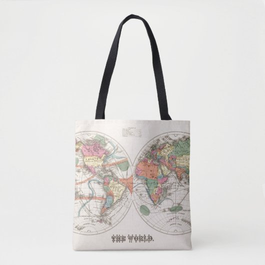 De wereldkaart Atlas met stromingen en handelswind Tote Bag (Voorkant)