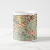 De Wereldkaart in één oogopslag - World Air Routes Grote Koffiekop (Voorkant)