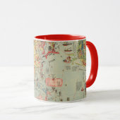 De Wereldkaart in één oogopslag - World Air Routes Mok (Voorkant rechts)