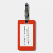 De Wereldkaart met hun vlag Bagagelabel (Achterkant verticaal)