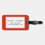 De Wereldkaart met hun vlag Bagagelabel (Achterkant horizontaal)