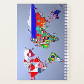 De Wereldkaart met hun vlag Planner (Achterkant)