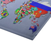 De Wereldkaart met hun vlag Snijplank (Hoek)