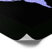 de wereldkaart met polkadots - zwart poster (Hoek)