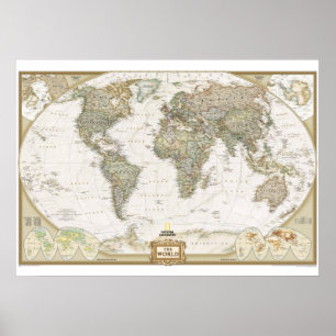 De wereldkaart poster