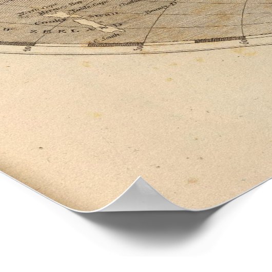 De Wereldkaart van Arrowsmith Poster (Hoek)