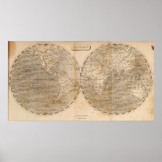 De Wereldkaart van Arrowsmith Poster (Voorkant)