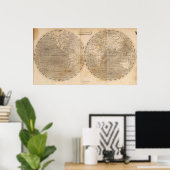 De Wereldkaart van Arrowsmith Poster (Thuiskantoor)