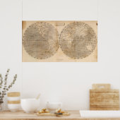 De Wereldkaart van Arrowsmith Poster (Keuken)