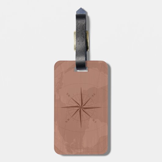 De  Wereldkaart van de Stijl van de klasse met het Bagagelabel (Achterkant verticaal)