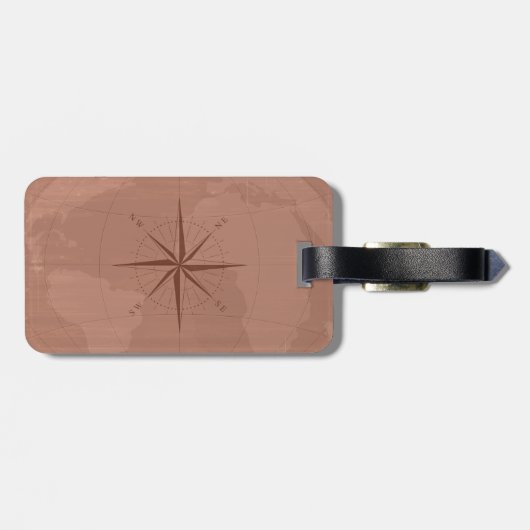 De  Wereldkaart van de Stijl van de klasse met het Bagagelabel (Achterkant horizontaal)