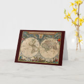 De Wereldkaart van Totius Terrarum Orbis Tabula Kaart (Gele Bloem)