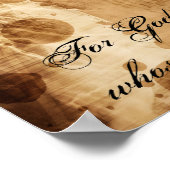 De Wereldkaart volgens John 3:16 Poster (Hoek)