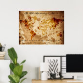 De Wereldkaart volgens John 3:16 Poster (Thuiskantoor)