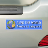De wereldkiezer opslaan bumpersticker (Op auto)
