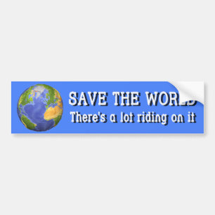 De wereldkiezer opslaan bumpersticker