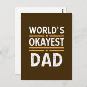 De Werelds Okéste Papa  Briefkaart (Voorkant / Achterkant)