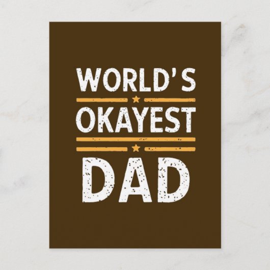 De Werelds Okéste Papa  Briefkaart (Voorkant)
