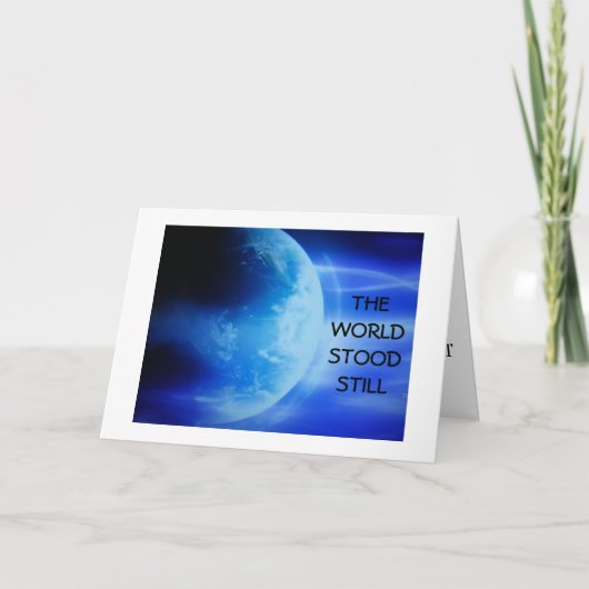 DE WERELDSTOOD NOG STEEDS JUBILEUM KAART (Voorkant)