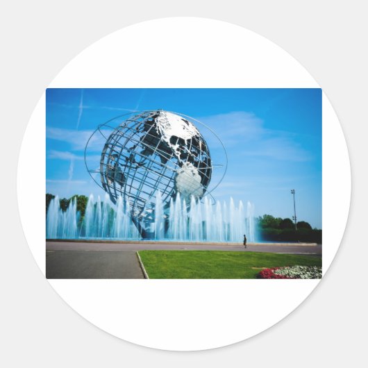 De Wereldtentoonstelling Ronde Sticker (Voorkant)