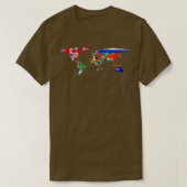 De wereldvlaggenkaart t-shirt (Design voorkant)