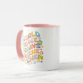 De wereldvrede begint in de keuken, Flowers Retro Mok (Voorkant links)