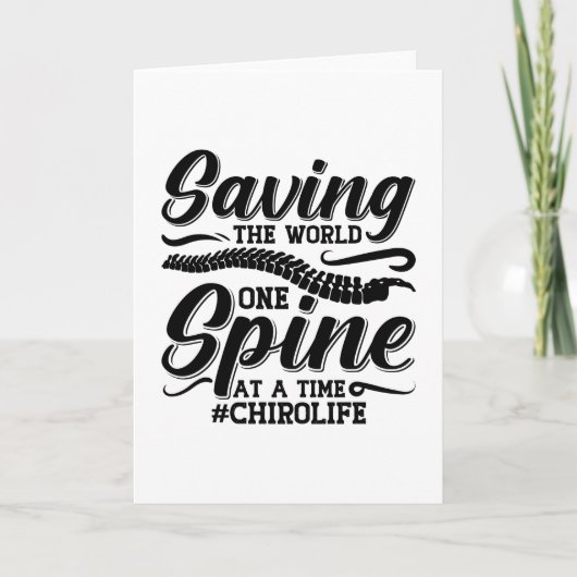 De wereldwervelkolom-chiropractor redden kaart (Voorkant)