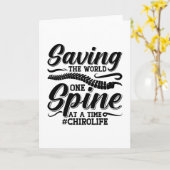 De wereldwervelkolom-chiropractor redden kaart (Gele Bloem)