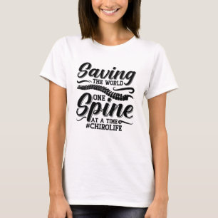 De wereldwervelkolom-chiropractor redden t-shirt