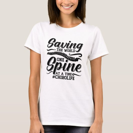 De wereldwervelkolom-chiropractor redden t-shirt (Voorkant)