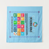 De wereldwijde doelen mega motiverende inspirerend wandkleed (Voorkant (horizontaal))