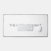 De Werk Kan Wachten Groot Minimalistisch Typografi Bureaumat (Keyboard & Muis)