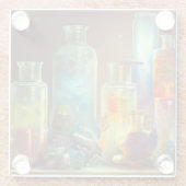 De werkbare Fantastische Kunst van de alchemicus Glazen Onderzetter (Achterkant)