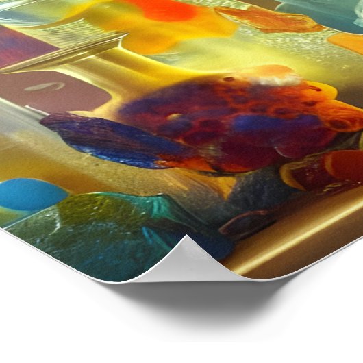 De werkbare Fantastische Kunst van de alchemicus Poster (Hoek)