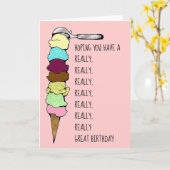 De werkelijk Lange Kegel van het Roomijs Kaart (Gele Bloem)