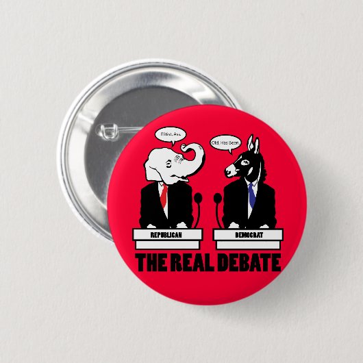 De werkelijke Button van het debat (Voorkant /achterkant)