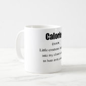 De werkelijke definitie van calorieën koffiemok (Voorkant links)
