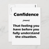 De werkelijke definitie van vertrouwen briefkaart (Voorkant / Achterkant)