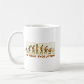De werkelijke evolutie koffiemok (Links)