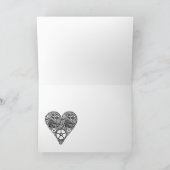 De Werken van de Klok van Steampunk en het Hart Feestdagen Kaart (Binnen)