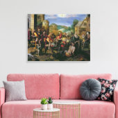 De werken van Mercy Canvas Afdruk (Insitu (Woonkamer))