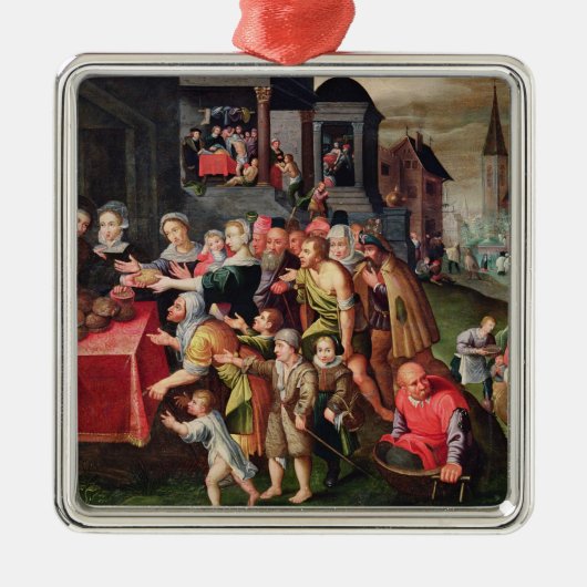 De werken van Mercy Metalen Ornament (Voorkant)