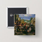 De werken van Mercy Vierkante Button 5,1 Cm (Voorkant /achterkant)