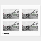 De werkende Exploitant van de Schop van de jaren Rechthoekige Sticker (Vel)