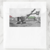 De werkende Exploitant van de Schop van de jaren Rechthoekige Sticker (Tas)