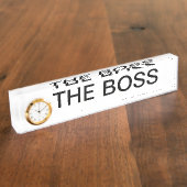 De werkgever, het Bord van de Naam van de Pret Naambordje (Zijkant)