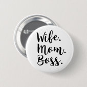 de werkgever van het vrouwenmamma ronde button 5,7 cm (Voorkant /achterkant)