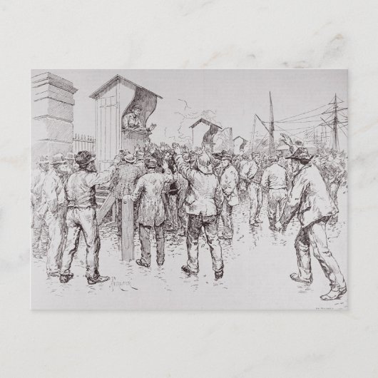 De werklozen in Londen Briefkaart (Voorkant)