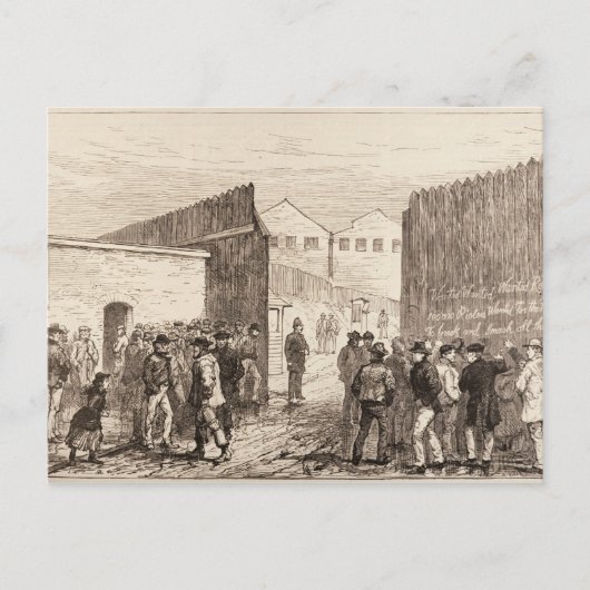 De werklozen in Londen Briefkaart (Voorkant)